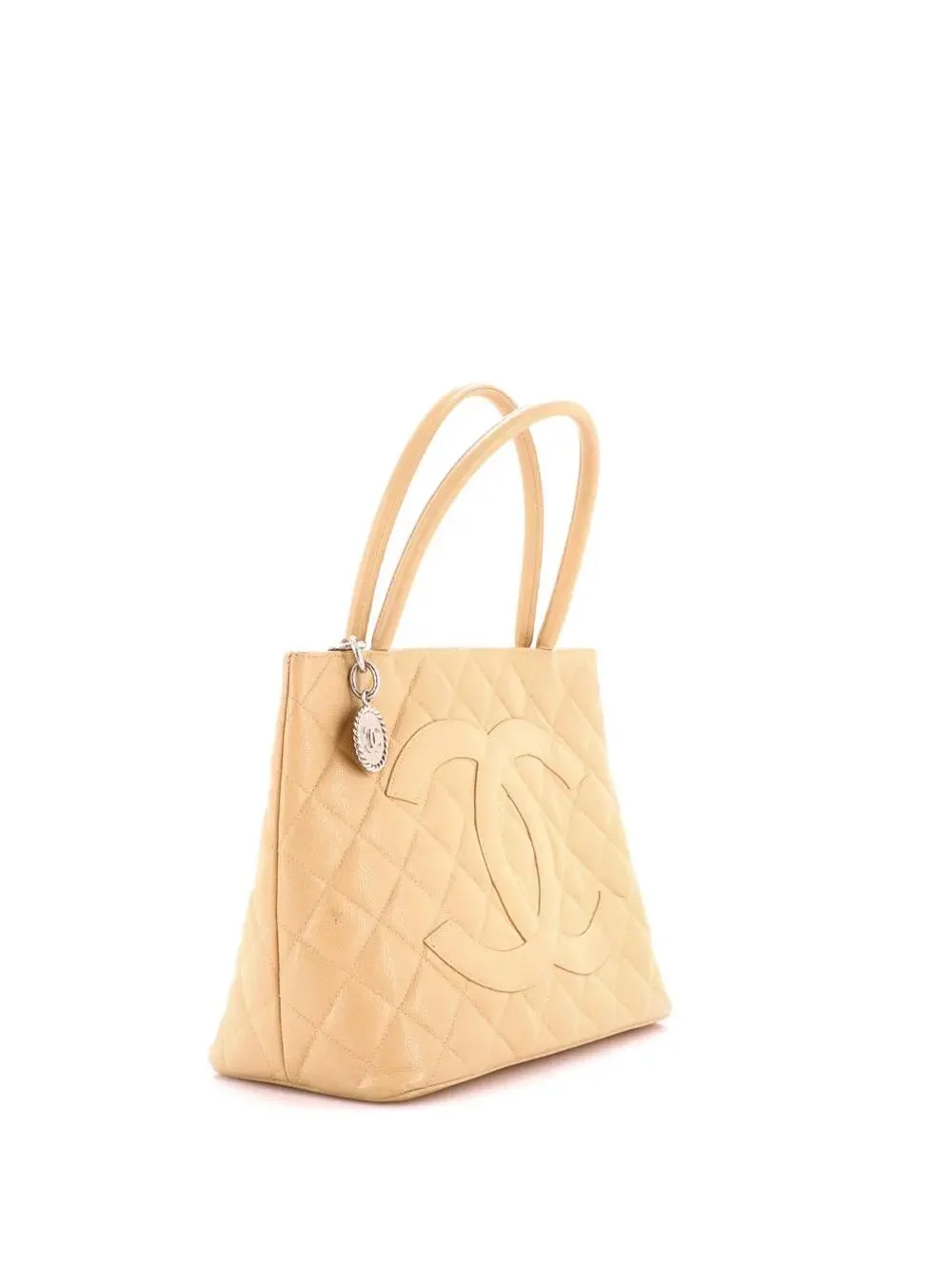 Chanel Medallion Tote Quilted Caviar #320456C23B